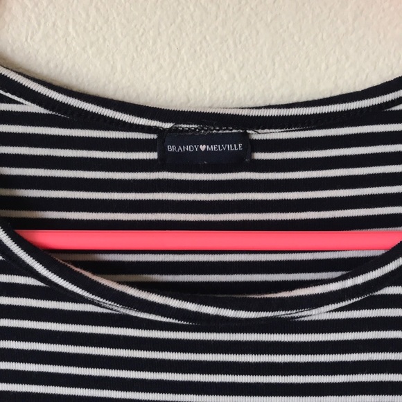 Brandy Melville navy & white striped dress - Picture 2 of 4